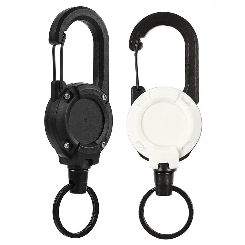 1/3Pcs Automatic Retractable Wire Rope Antitheft Easy-to-pull Buckle Rope Elastic Keychain Sporty Retractable Key Ring Anti Lost Vue