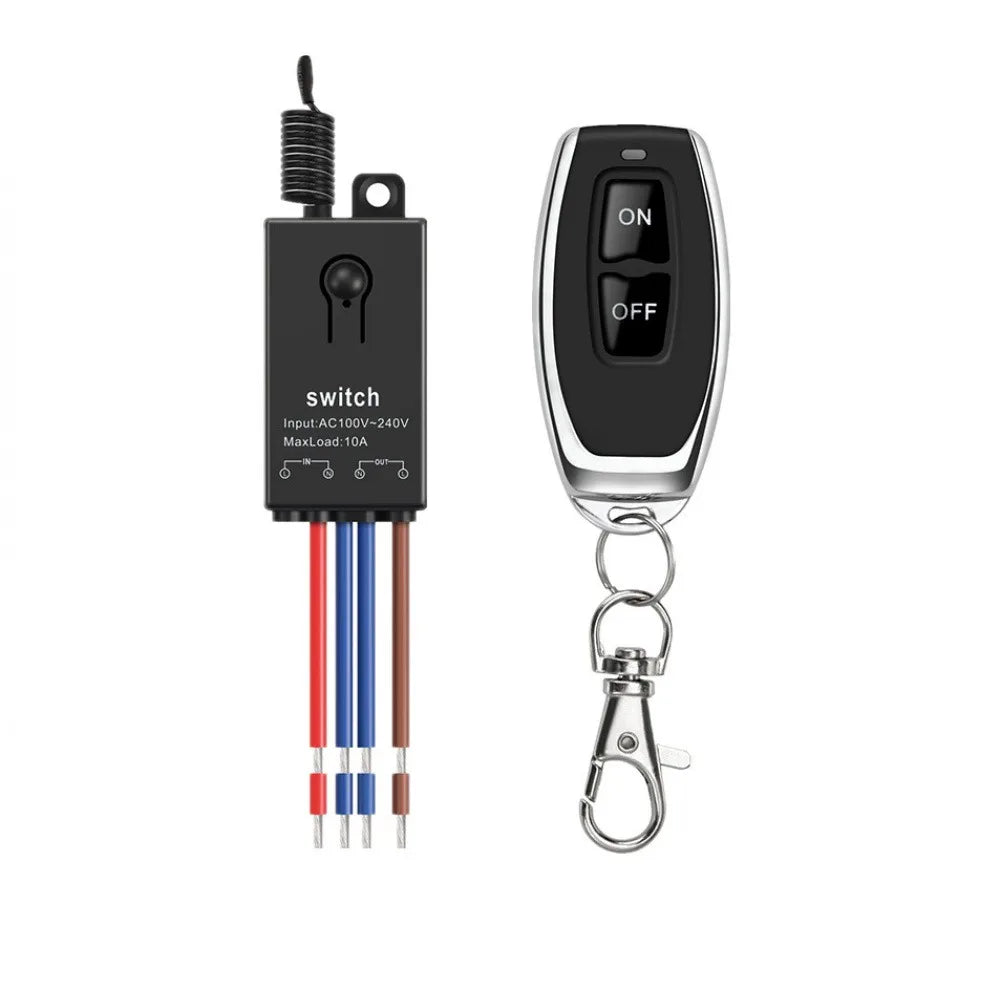AC90V-264V 10A Relay Wireless Remote Control Switch System RF 433Mhz Transmitter On Off for Water Pump Ceiling LED Lamp Motor Vue