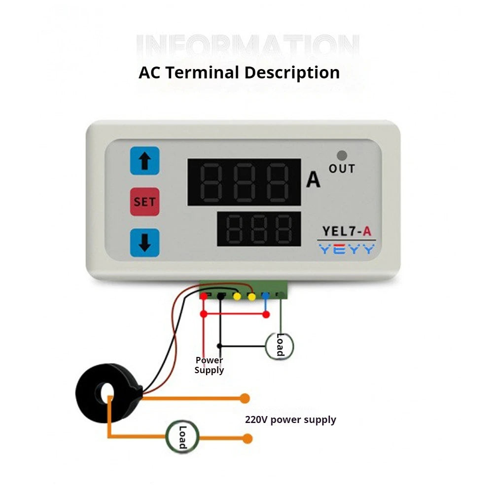 Embedded DC and AC Current Detection Module Overload Overcurrent and Undercurrent Protector Delay Relay Control Detection Module Vue