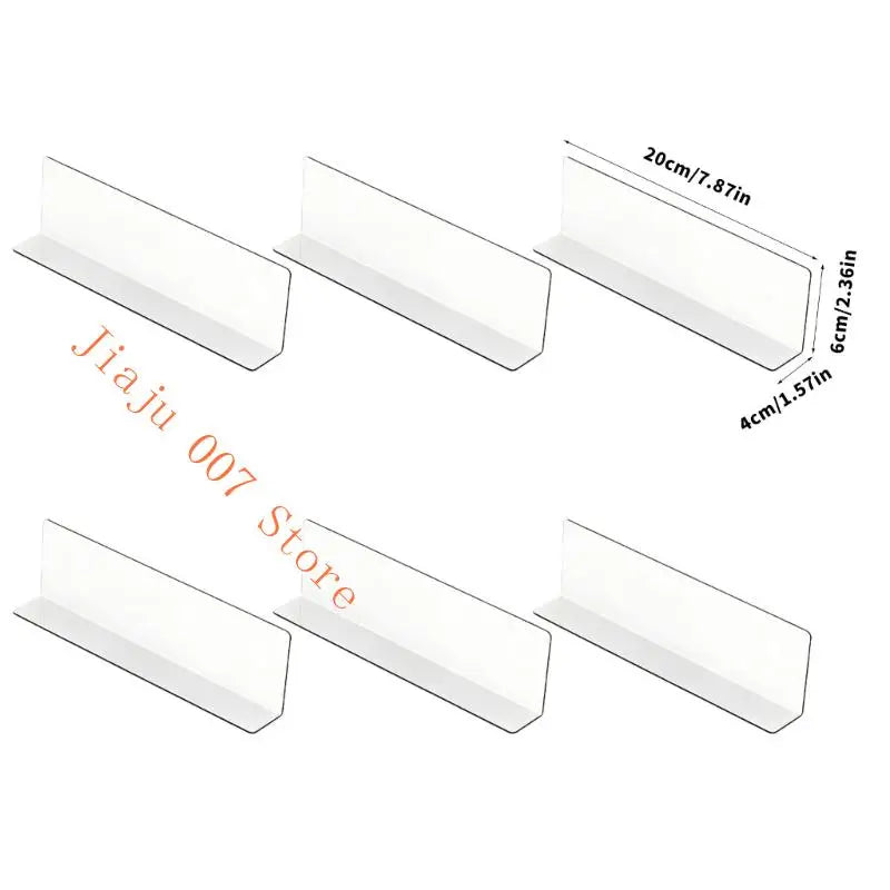 Clear Acrylic L-Shaped Shelf Dividers – Set of 6 Shelf Dividers Vue