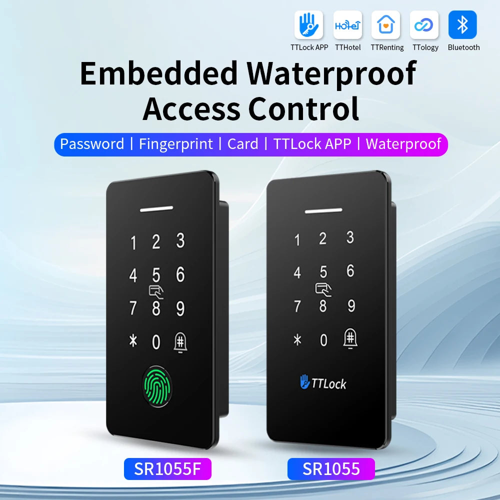 Embedded Home Security System Smart TTLOCK APP Waterproof Fingerprint Access Control Machine DIY Panel RFID IC NFC Card Reader Vue