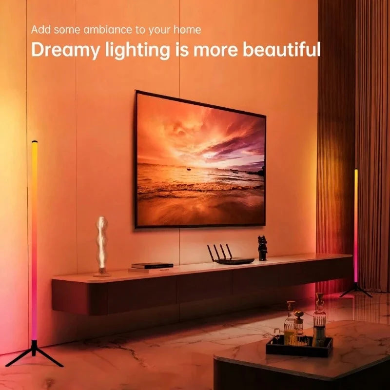 103CM RGB Standing Floor Lamp LED Remote Control Modern Corner Light Fixture for Living Room Bedroom Home Decoration Lamp Vue