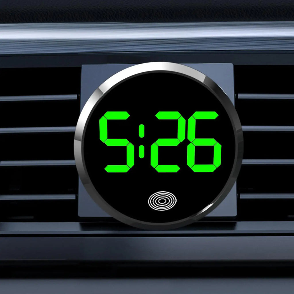 Dashboard Clock for Car Touch-Control Digital Small Clock Light Watch with LED Display for Vehicle RV Home Travel Fridge Vue