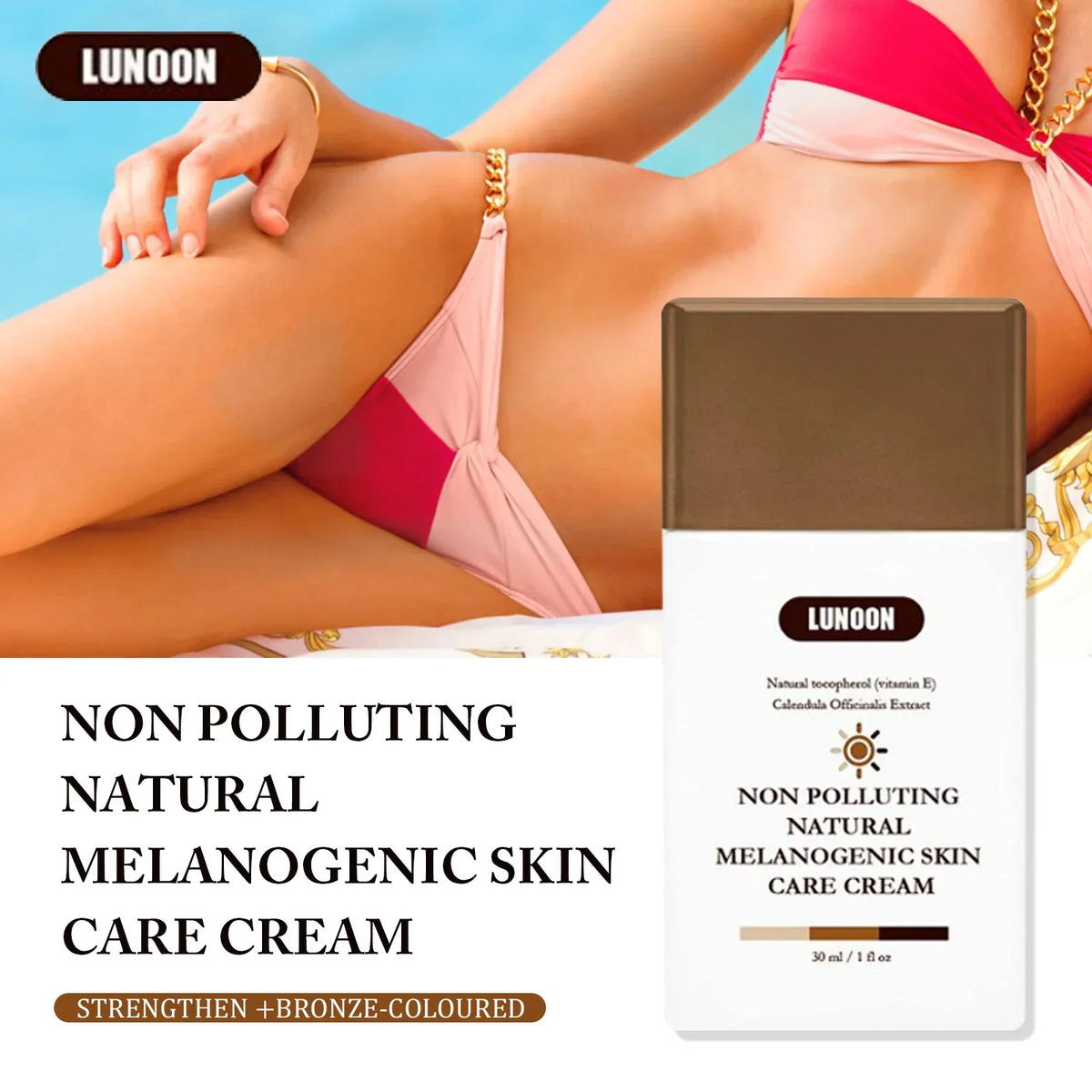 Natural Self Tanning Lotion Enhances Skin Melanin Bronzer For Face And Body Prevents Sunburn Sunless Tanning Cream Vue