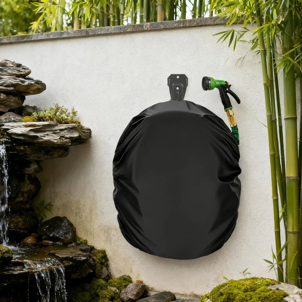 Hose Cover Heavy Duty Oxford Cloth Dustproof Bag Garden Hose Reel Protection Cover for Backyard Farm Outdoor House Balcony Lawn Vue Default Title