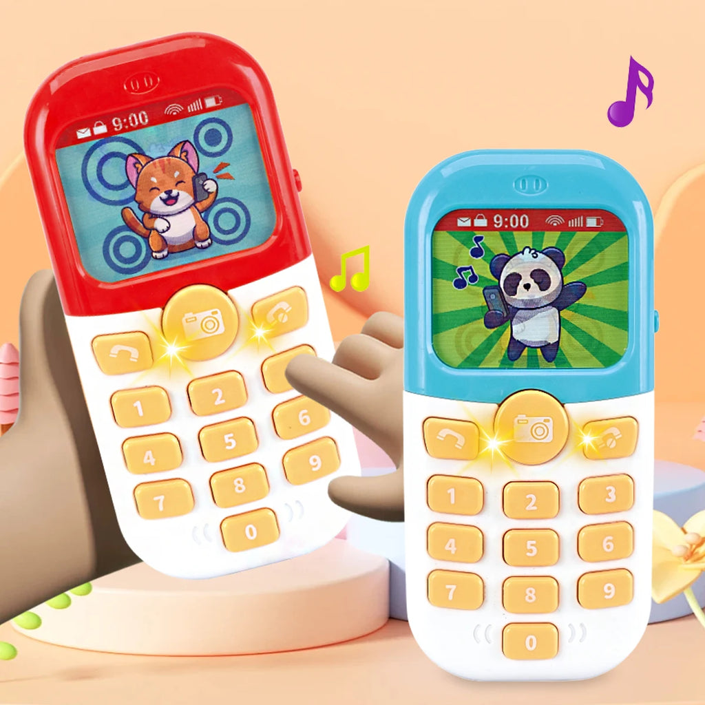 Smartphone Toys, Baby Phone with Music and Light Sound Interact Simulate Making Phone Calls, Gifts for Kids not Include Battery Vue