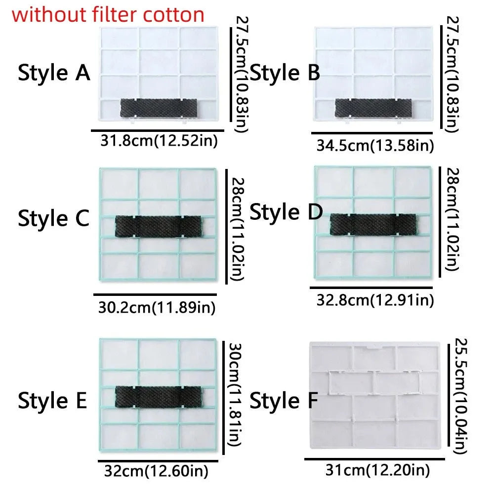 High Density Air Conditioner Filter Screen Plastic Thickened AC Anti-Dust Filter Net Purify Outlet Air Filter Air Impurities Vue