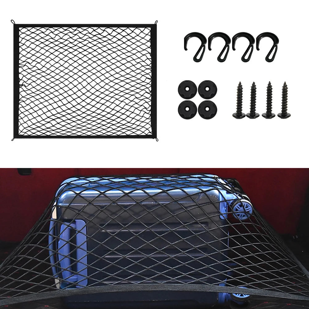Heavy-Duty Nylon Wagon Cargo Net with 4 Hooks | Beach & Garden Wagon Cargo Net Vue