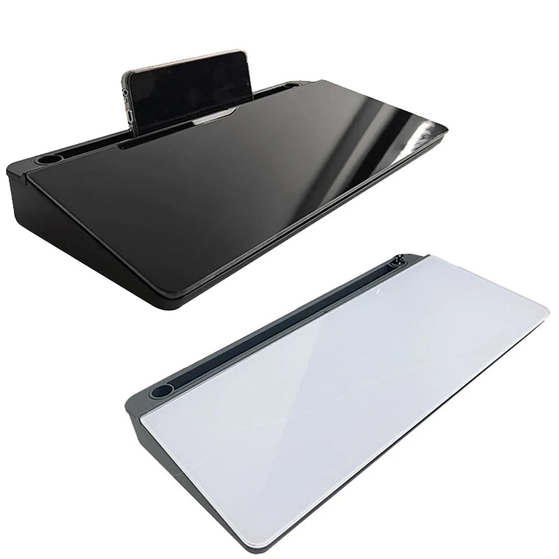 Desktop Whiteboard with Invisible Storage Smooth Writing Blackboard Glass Whiteboard Office Notes White Board with Card Slots Vue