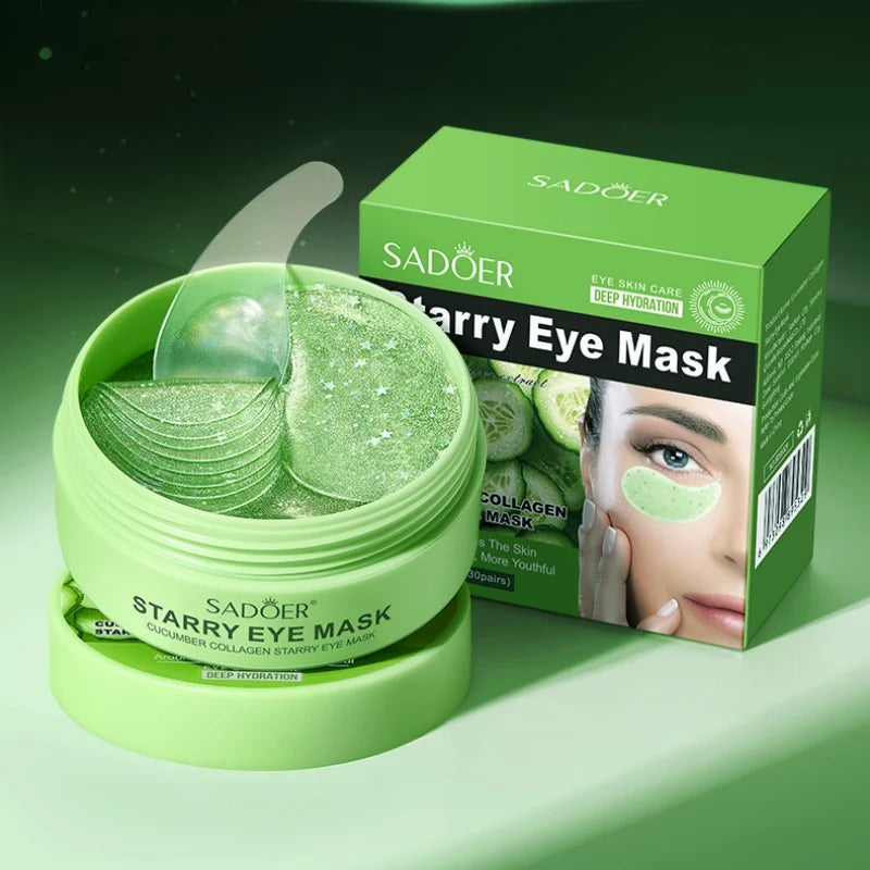Cucumber Hydrating Eye Mask, Contains Cucumber Extract. Replenish Moisture, Leaving Skin Hydrated and Glowing. Suitable for Different Skin Types. Vue