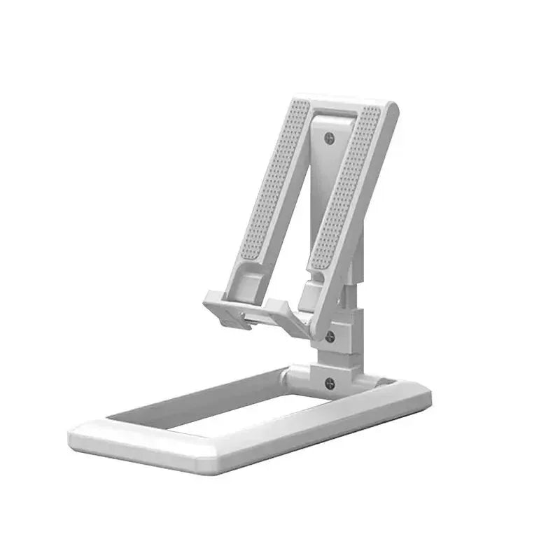Adjustable Foldable Desktop Phone Stand for iPad iPhone Samsung - Tablet Holder Desk Bracket for Smartphones And Tablets Vue T2 white
