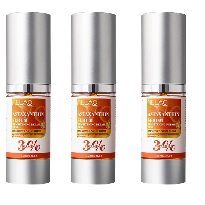 VC Astaxanthin Whitening Serum Remove Dark Spots Freckles Fade Melanin Anti-Wrinkle Brightening Nourishing Face Skin Care Vue 30mlx3 pieces
