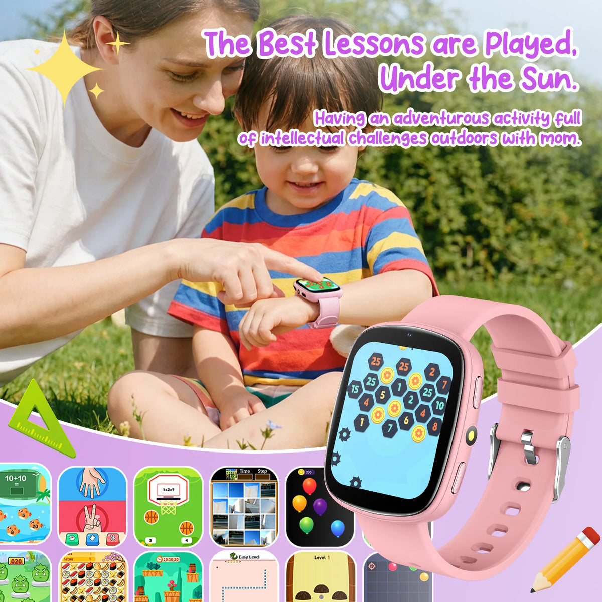 2026 Kids Games Smartwatch 1.83''HD Screen Camera 22 Interesting Games Sleep Monitor Alarm Clock Calculator Children Watch Gifts Vue