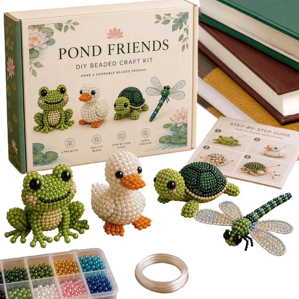 Mini 3D Beaded Animal Craft Kit, Educational DIY Toy with Instruction, Creative Crafting Set for Kids Teens Adults Women Vue