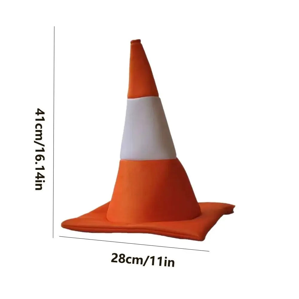 Funny Foldable Traffic Cone Hat All Age Masquerade Stage Hat Role Play Dress Up Party Headgear Show Party Vue