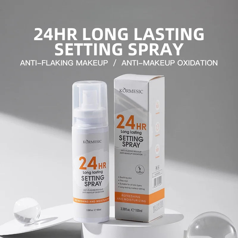100Ml/Bottle Moisturizing Makeup Setting Spray, Non-Caking, Lightweight Setting Spray, Suitable for Dry and Oily Skin, Small Bottle Design, Easy to Carry Vue