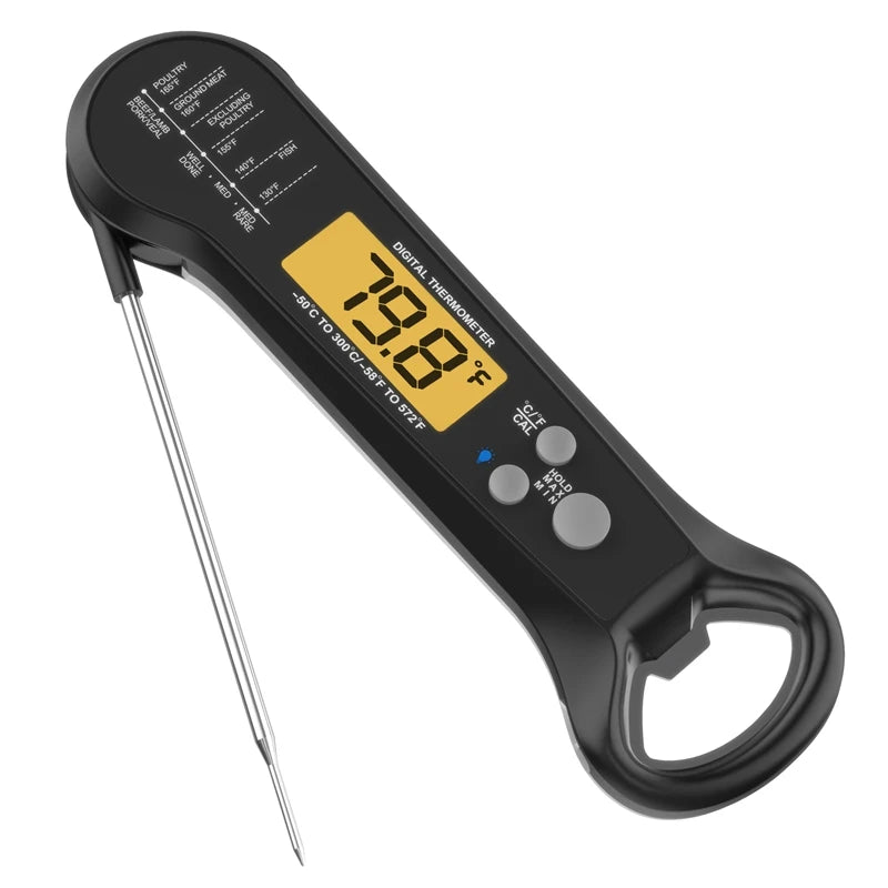 Digital Food Thermometer ±1°C Accuracy – BBQ, Grill & Baking Digital Food Thermometer Vue Black