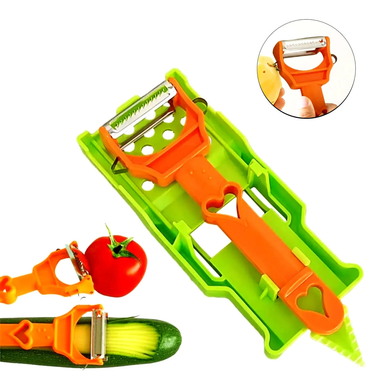 2-Piece Julienne & Vegetable Peeler Set – Multifunctional Slicer Julienne Peeler Set Vue