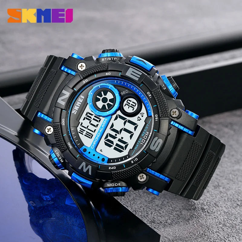 SKMEI 1887 Men's LED Digital Sport Watch – 100M Waterproof Digital Sport Watch Vue