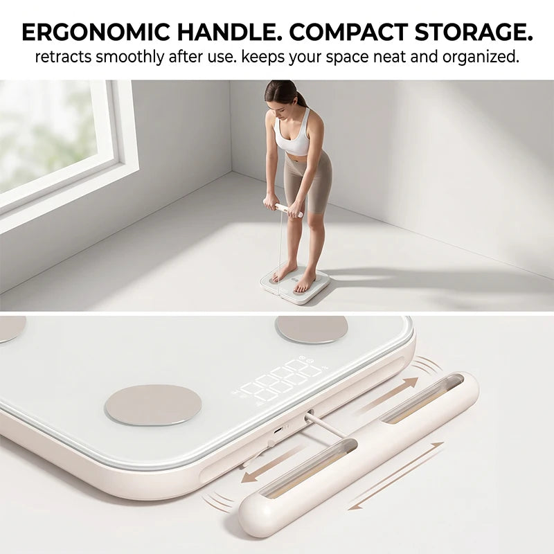Intelligent 8-Electrode Body Weight Scale, Bluetooth Linked Full Body Composition Scale, For Personal Wellness & Family Fitness Vue