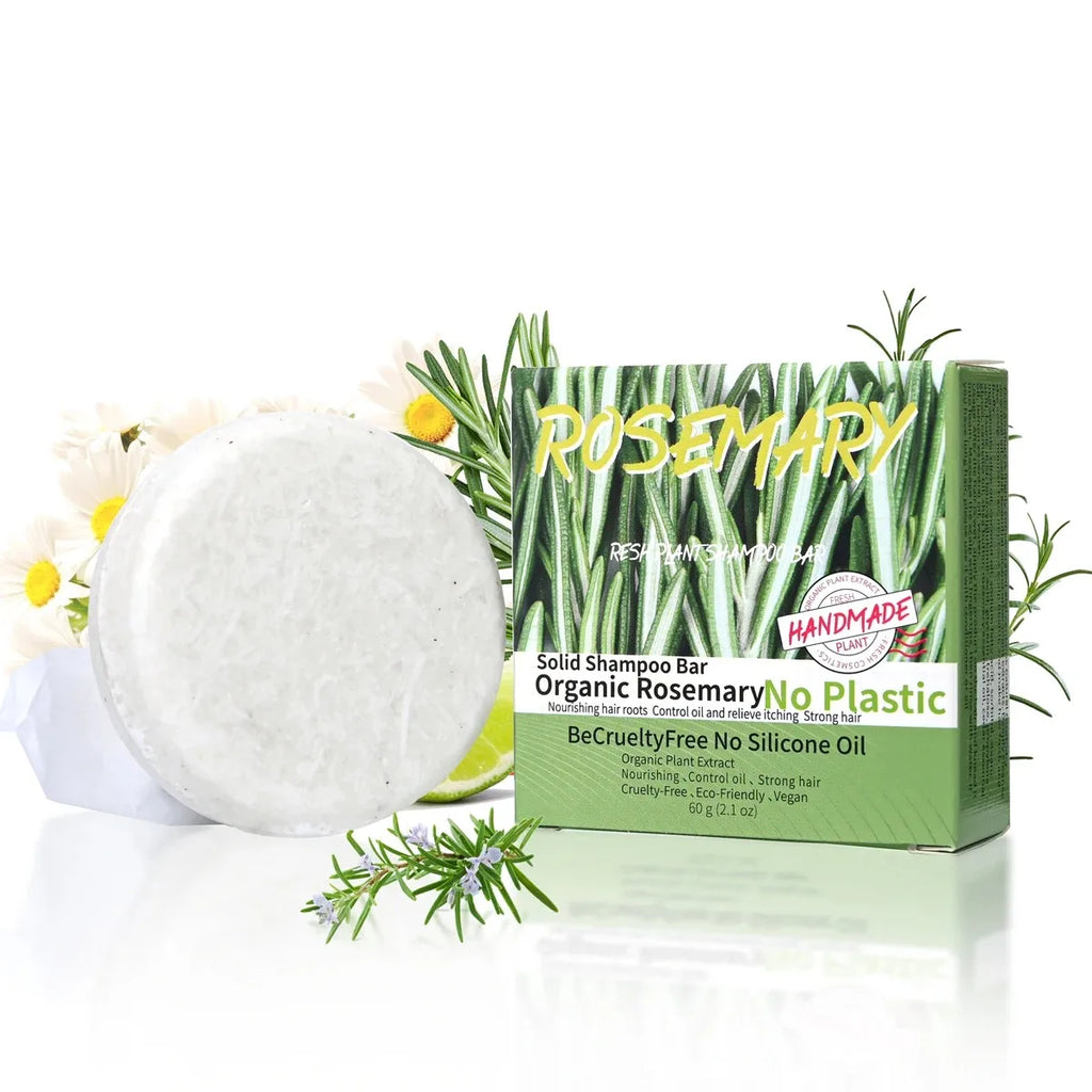 60g Natural Scented Rosemary Shampoo Soap, Handmade Oil-Controlling and Anti-Dandruff Soap, Suitable for Both Men and Women Vue Default Title
