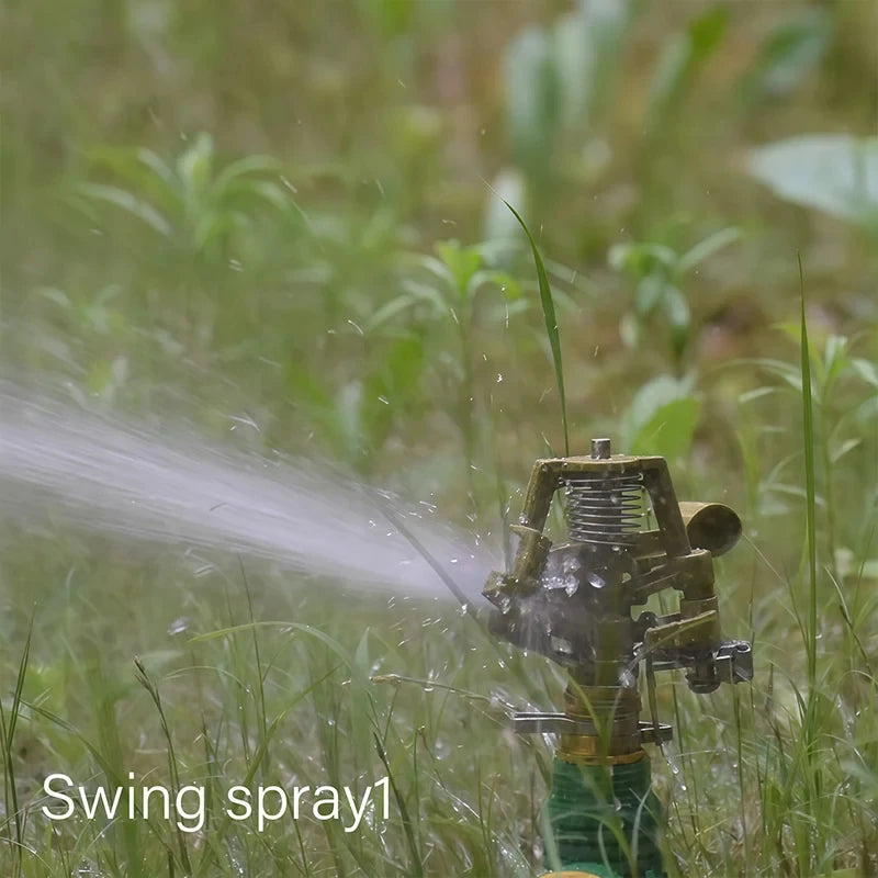 1/2" 3/4" Metal 360° Rotating Rocker Arm Pulsating Sprinkler for Lawn & Garden Irrigation Vue