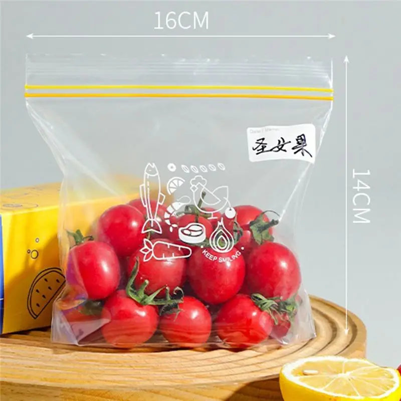 ABKW-30 Small & 45 Large Food Storage Bags - Freezer Safe Self-Sealing Food Preservation Bags Vue