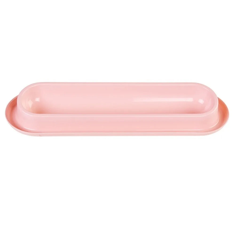 Pet Supplies Extra Long Pet Feeding Bowl Tilted Neck Protection Anti Slip Pet Bowl Large Capacity Cat Water Feeder Indoor Use Vue Pink