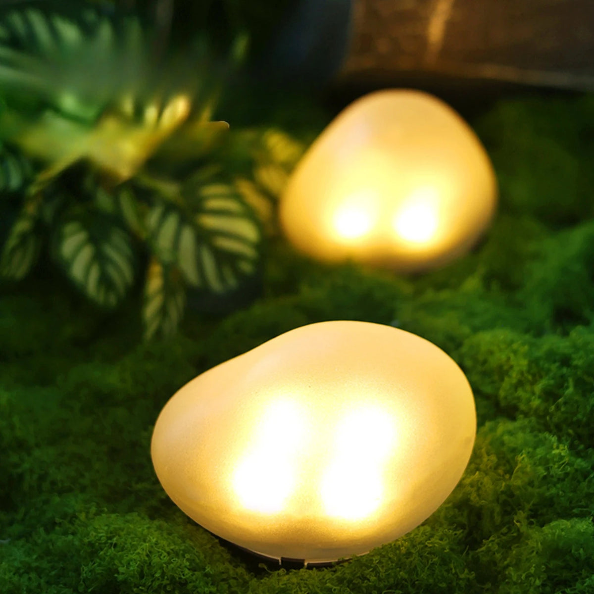 Solar Pebble Lights Faux Stone IP65 Waterproof Outdoor Landscape Path Lighting for Garden Walkway Lawn Courtyard Step Vue
