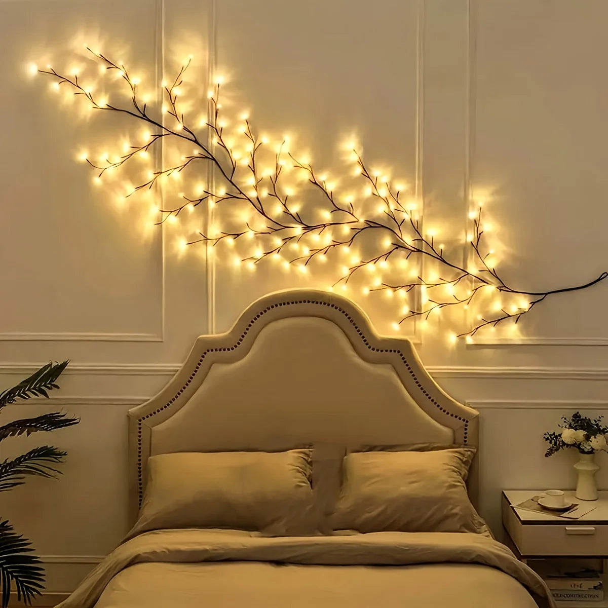 Artistic Sculptural Tree Branch String Lights, Adjustable Bendable LED Lights, Bohemian Garden Romantic Night Scene Ornament Vue