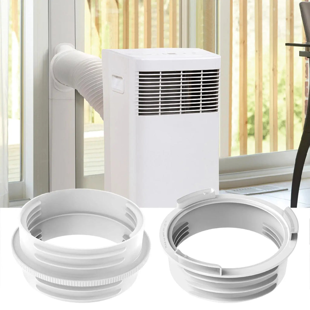 15.5x4.3cm Universal Portable AC Hose Adapter Heat Resistant Coupler Connector for Air Conditioner 5.1 5.9" Vent Pipe Window Kit Vue
