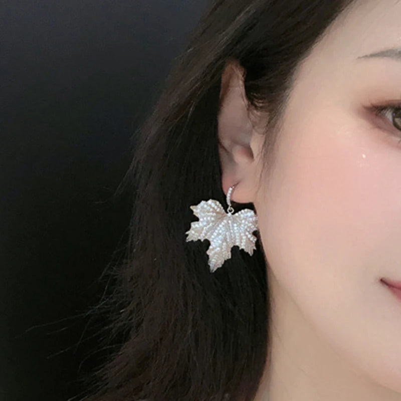 Huitan Leaf Cubic Zirconia Dangle Earrings – Statement Jewelry Drop Dangle Earrings Vue
