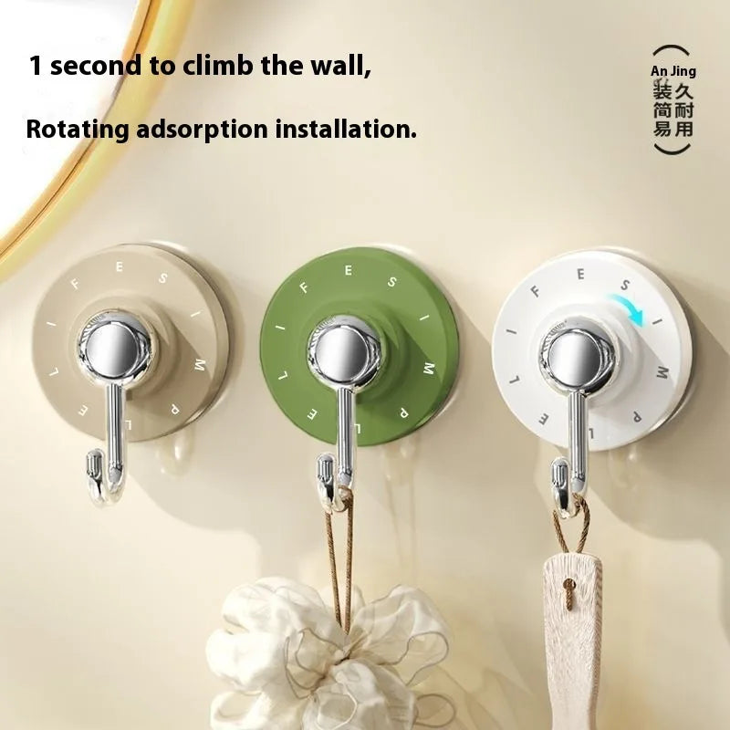 Suction Cup Rotating Plastic Hook Storage Holder Hook Home Kitchen Refrigerator Storage Hooks Key Storage Hooks Bathroom Hangers Vue