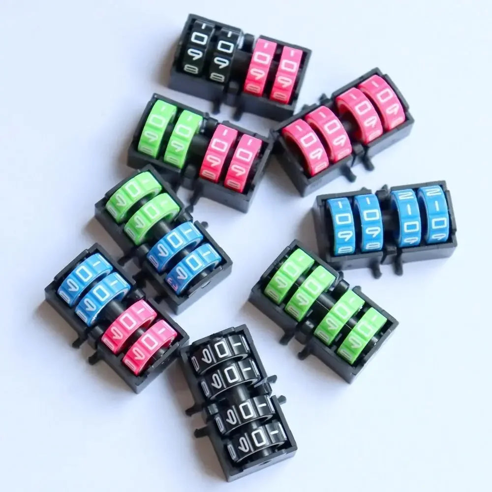4 Digit Wheel Board Games Score Counter Rotating Number Dials Date-Time Display Tally Tracker Number Dials Adjustable Vue