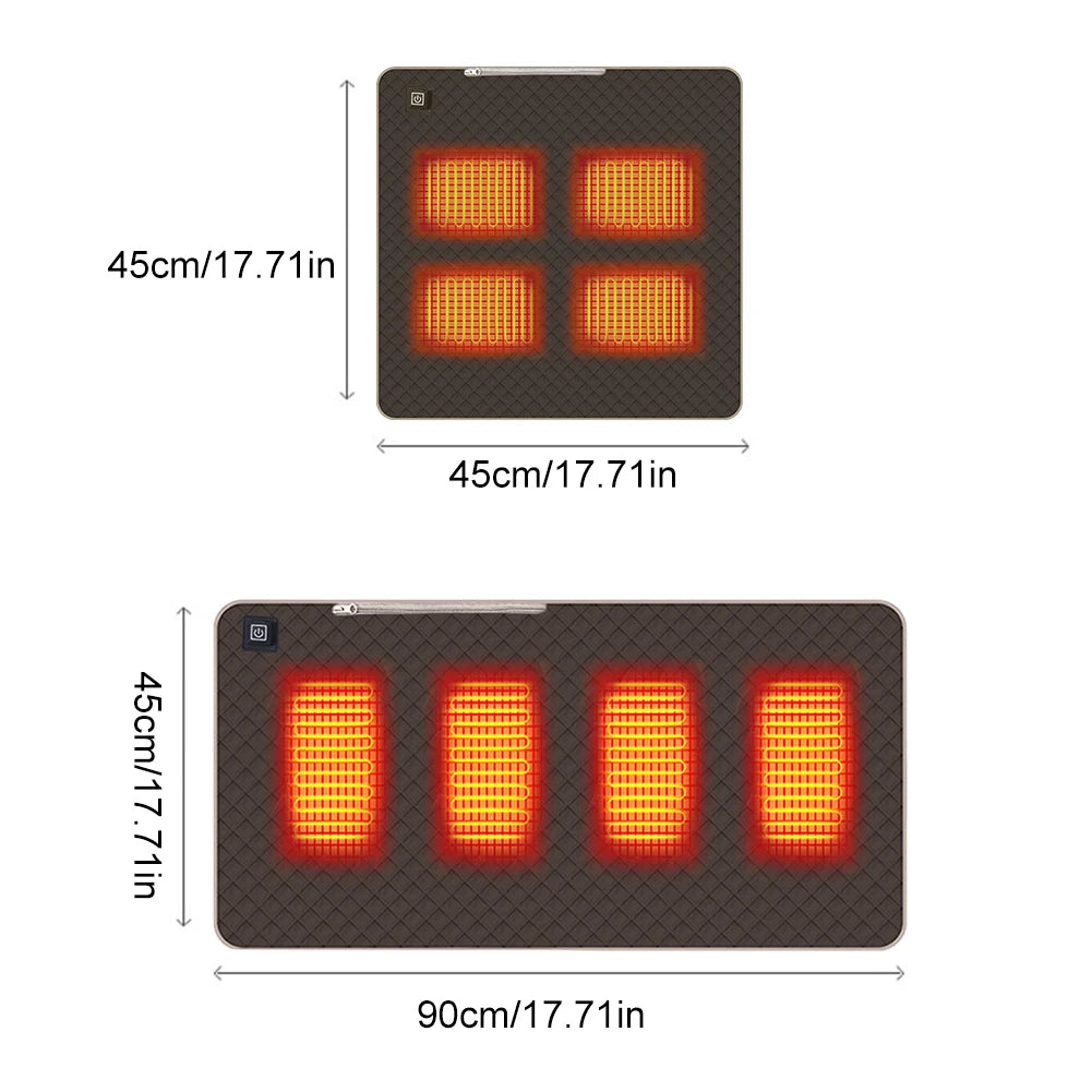 5V USB Heating Pad Electric Heated Blanket Rechargeable Cold Resistant 3-Level Temperature Outdoor Camping Heated Electric Mat Vue