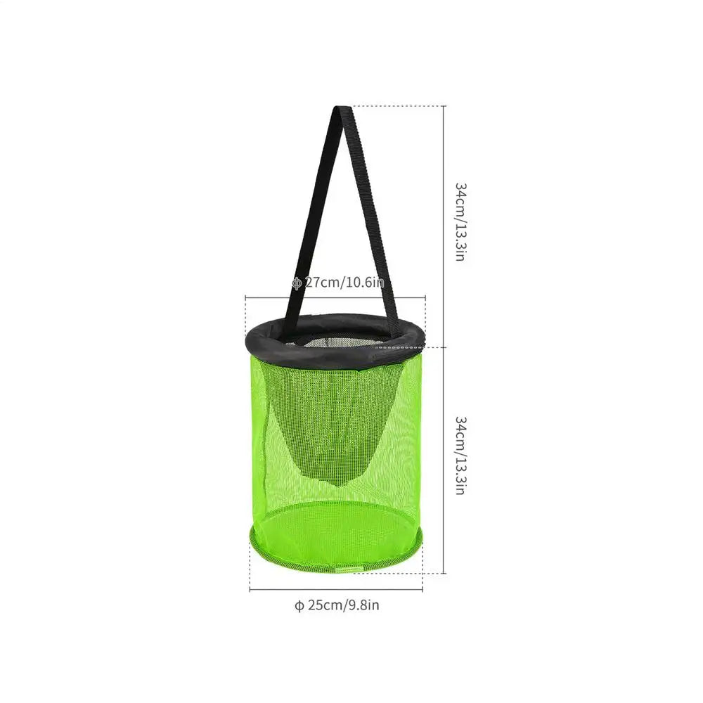 Foldable Fish Basket Trap Net – Portable Live Catch Cage Fish Trap Basket Vue 25cm