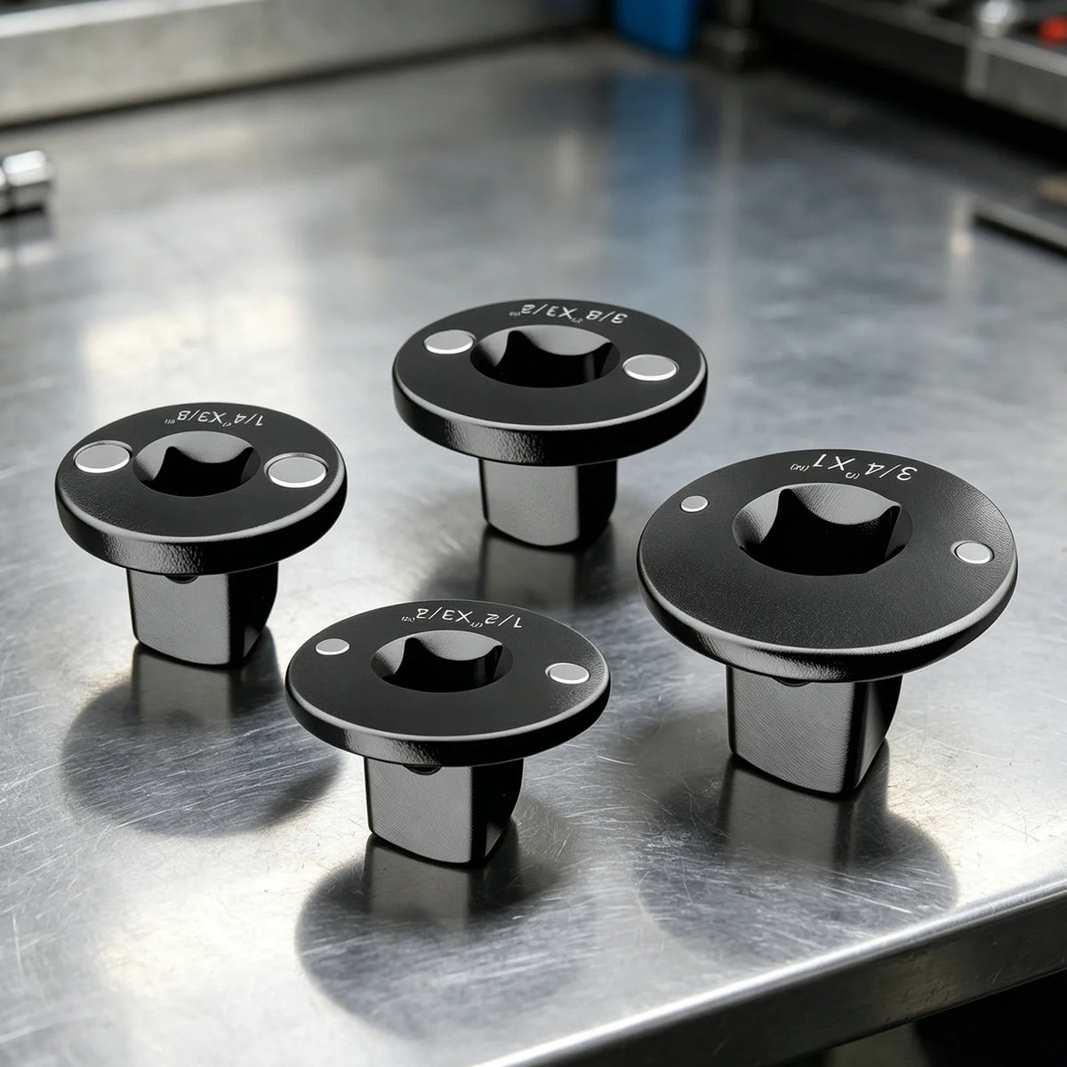 4-Pc Low Profile Magnetic Impact Socket Adapter Set | Cr-V Steel Socket Adapter Set Vue