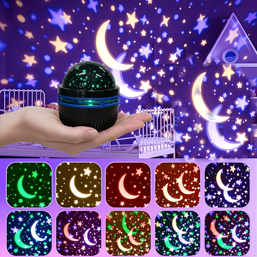 USB Star Moon Projector Night Light Projection Lamp Bedroom Room Lighting Lamp for Home Theater KTV Atmosphere Decor Vue