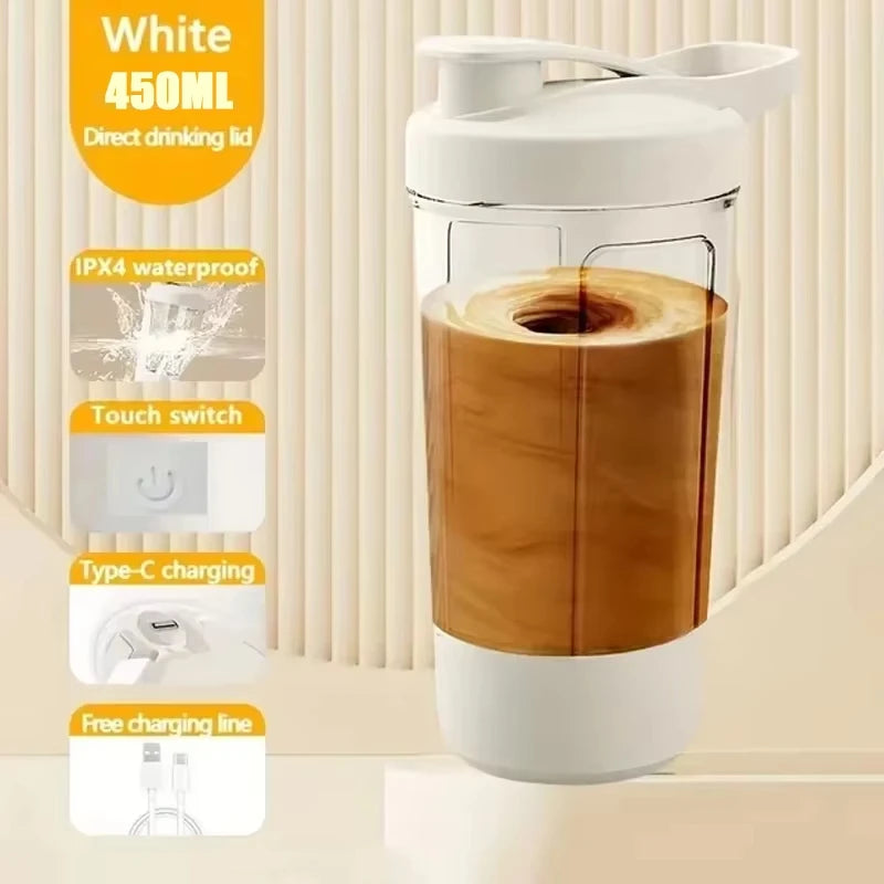 Electric Shaker Cup 450ml Self-Stirring Intelligent Shaker For Protein Shake Meal Replacement Portable Sport Mixing Cup Vue