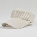 Summer Anti-UV Sun Hat Women Empty Top Hat Travel Beach Outdoor Sports Visor Cap Knitted Baseball Hat Vue Beige