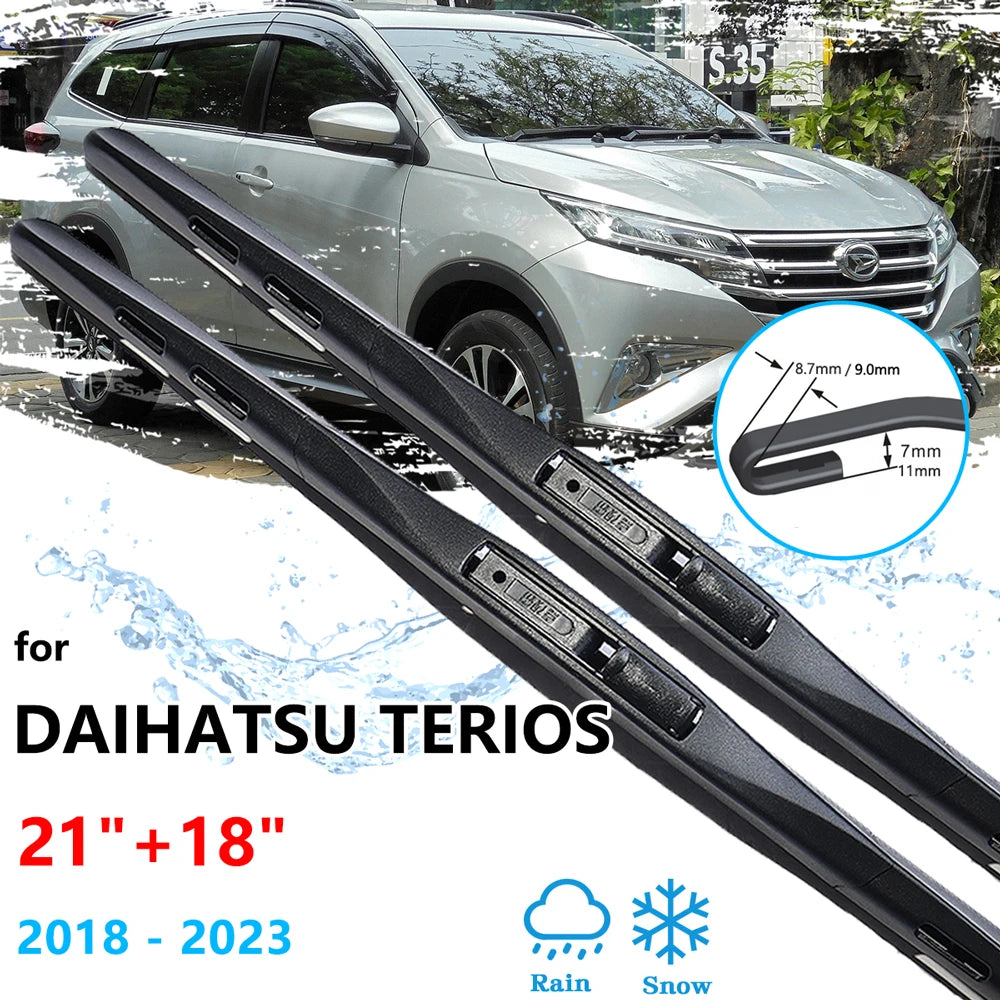 For Daihatsu Terios Toyota Rush F800 F850 MK3 2018~2023 Front Wiper Blades Brushes Window Windshield Windscreen Car Accessories Vue