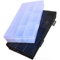 Barber Tools Storage Box Hair Clips Combs Storage Case Multigrid Compartment Organizer Hairdressing Accessories Container Vue White