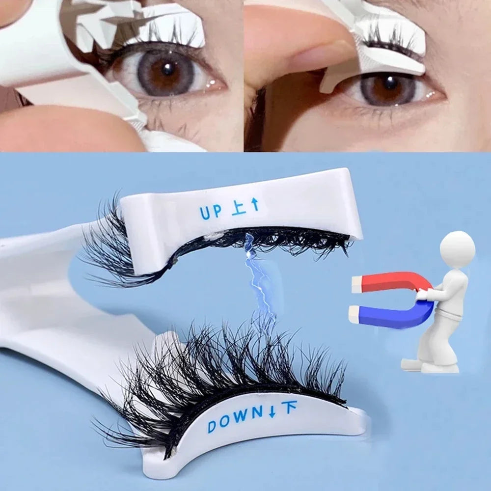 Professional Magnetic Eyelashes Tweezer Extension Applicator False Eyelashes Tweezer Eyelashes Curler Clip Clamp Makeup 3D Mink Vue