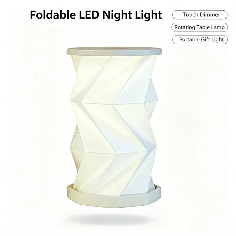 Portable LED Foldable Lamp, Touch Control Night Light with Rotating Design for Bedroom Reading Home Gift Vue