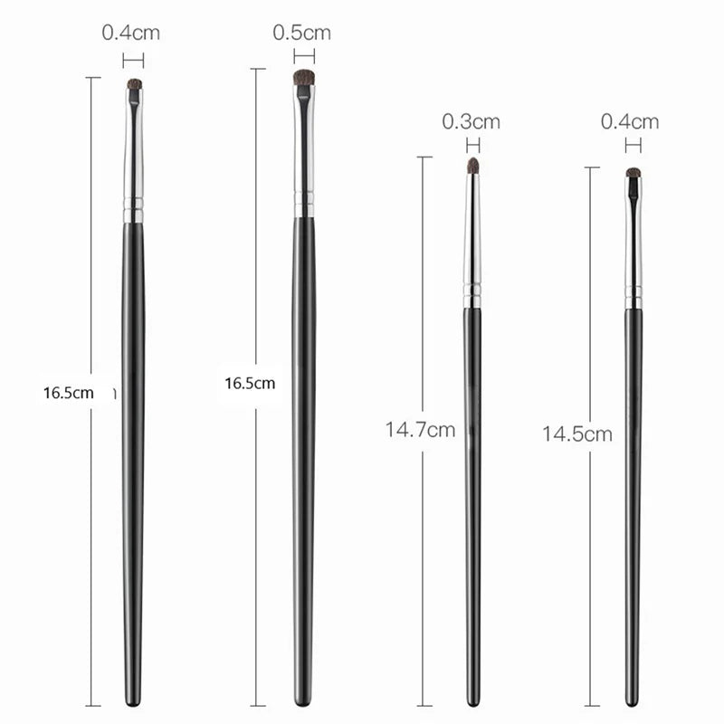 4Pcs Fine Eyeshadow Brushes Smudge Precision Eyeliner Smudge Makeup Brush Eyelid Highlighter Lying Silkworm Makeup Brushes Tools Vue