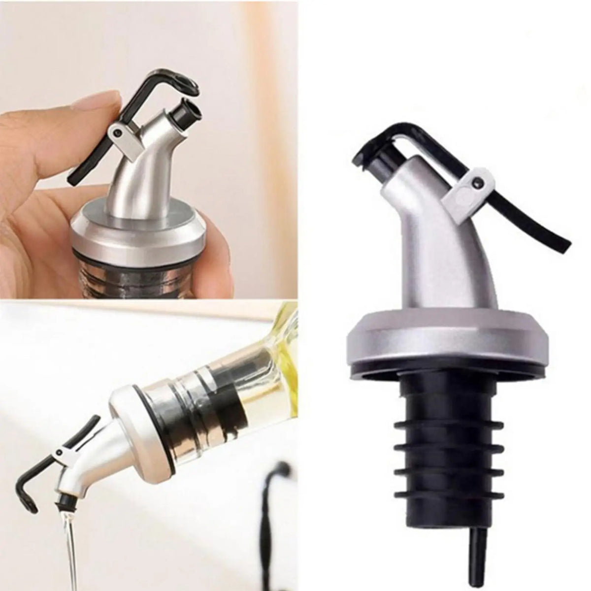 8.5x2cm Olive Oil Stopper Wine Bottle Pourer Bar Barware Spout Pourer Leakproof Wine Spout Bottle Pourer With Dust Cap Universal Vue