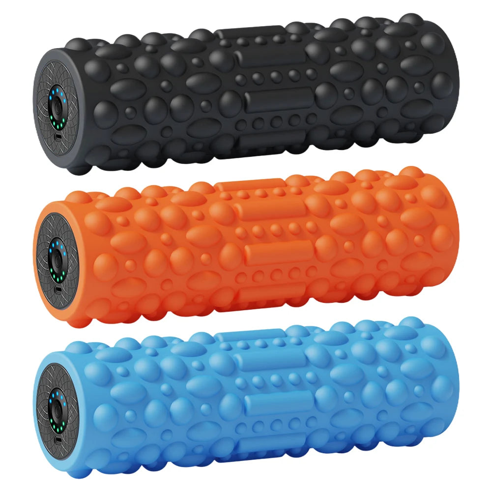 Electric Vibrating Foam Roller Massage Column Rechargeable Exercise Roller 5 Modes Tissue Massager for Bodybuilding Vue