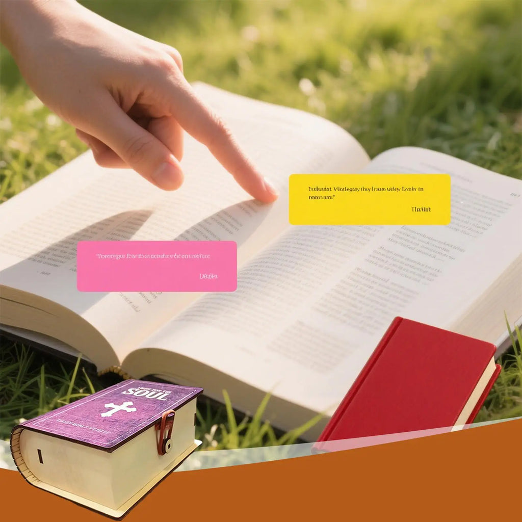 Bible Verse Cards Box Daily Inspiration Scripture Prayer Organization Storage Wooden Box Portable Household Organization Case Vue