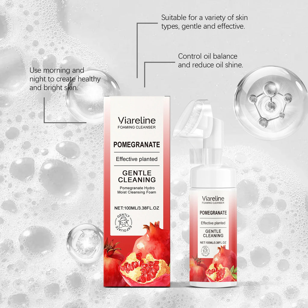 Pomegranate Foaming Facial Cleanser - Gentle Facial Cleanser with Refreshing, Rich Foam for Moisturization Vue