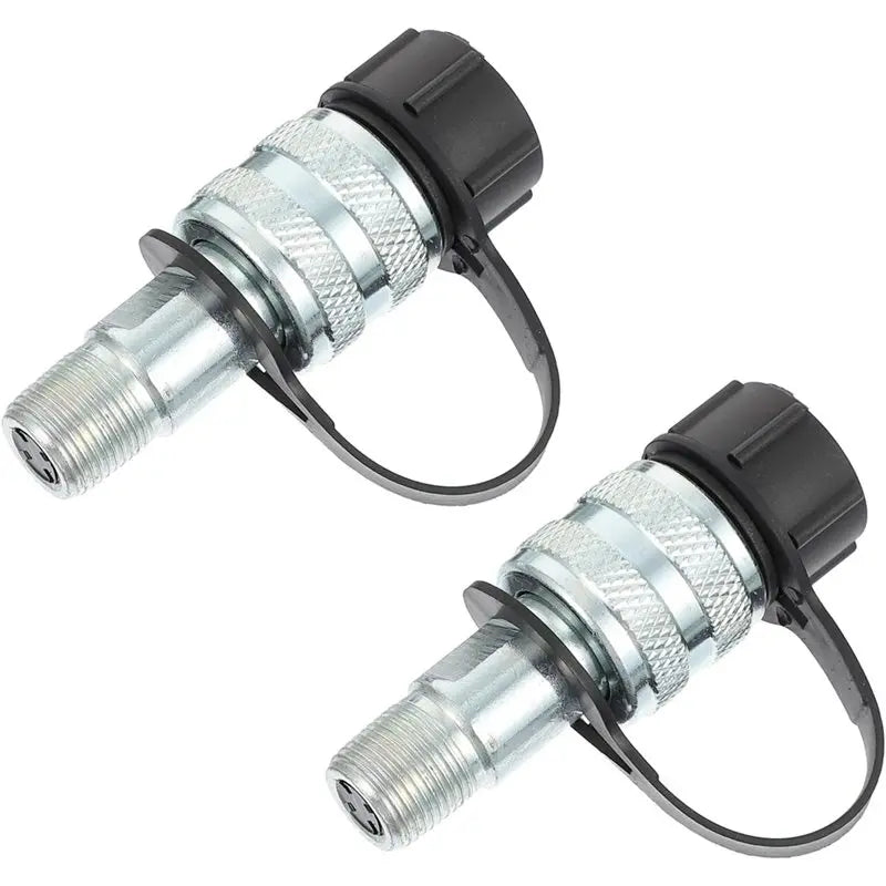 ABKW-For High Pressure Hose Couplings 2Pcs For 3/8 Inch Steel Quick Oil Connector Female Hydraulic Fitting Adapter Vue As Shown